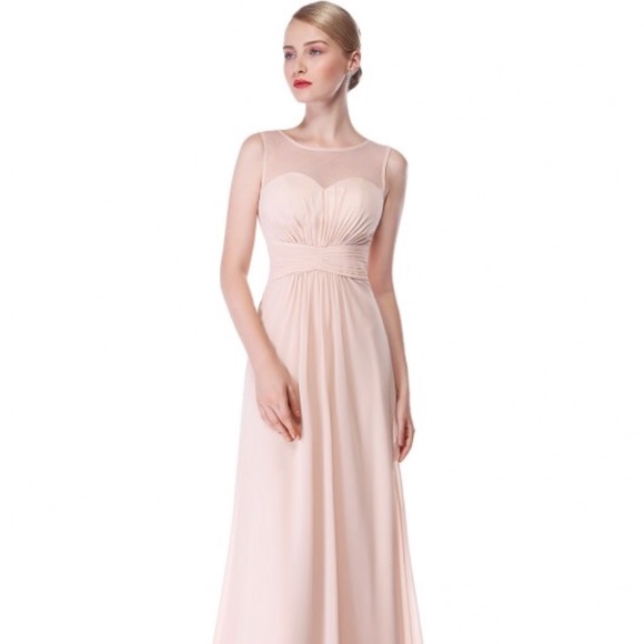 Dresses & Skirts - Blush floor length bridesmaid gown